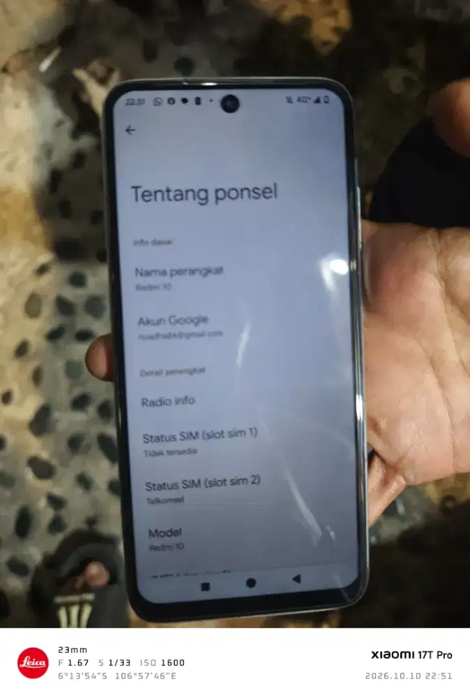 Redmi 10 ram 6 per 128
