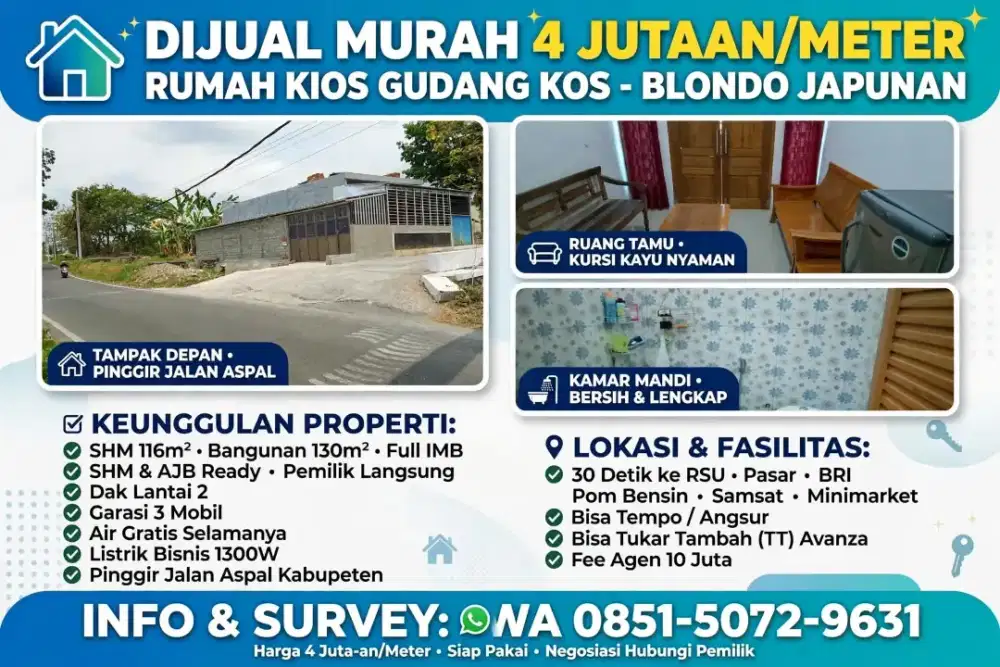 DIJUAL RUMAH DAN TANAH