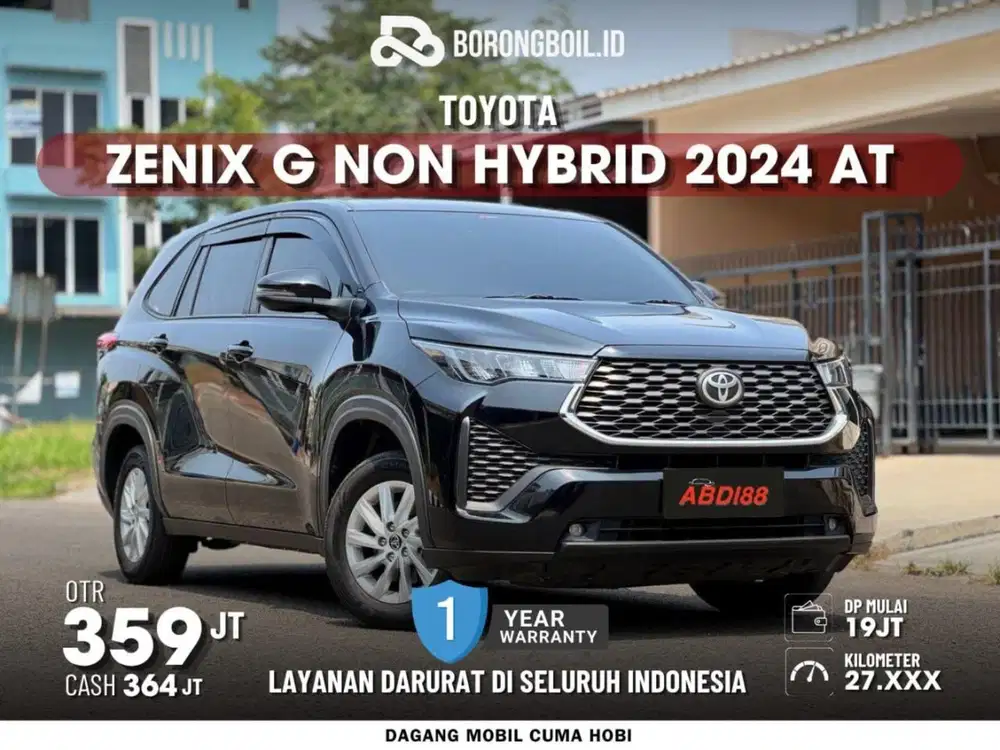 Toyota Zenix G Non Hybrid 2024 AT - Hitam