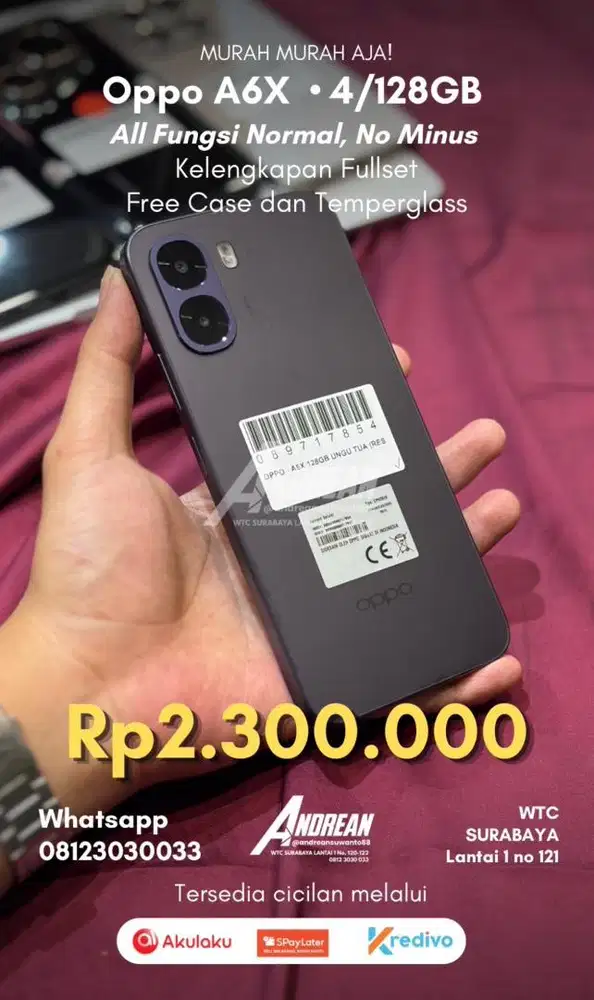 Second Oppo Reno A6X 4/128 gb
