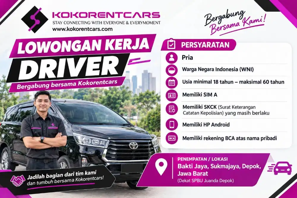 Lowongan Kerja Driver Kokorentcar