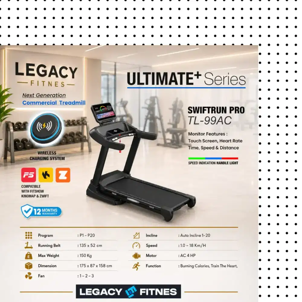 Big treadmill elektrik TL-99AC alat fitnes KNR-539