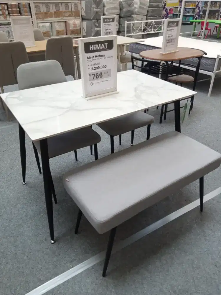 Set Meja Makan Batu Alam Murah