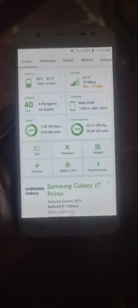 Samsung Galaxy J7 Prime.
