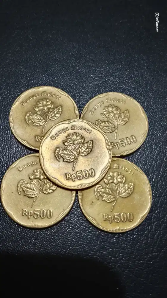 Uang Coin Kuno Melati 500 1991 & 1992.