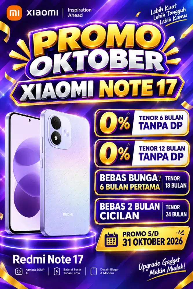 Xiaomi note 17 kredit murah