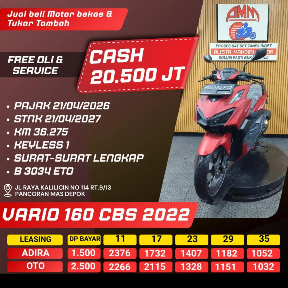 VARIO 160 CBS 2022 CASH / KREDIT ALISTA