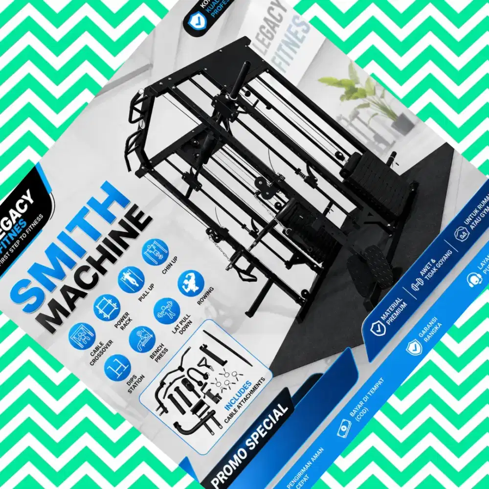 Multy Gym Smith Machine - Mesin Latihan Profesional alat fitnes CRS-62