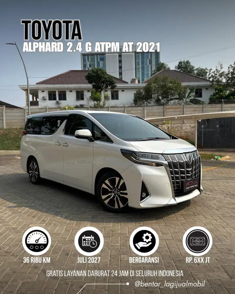 [TERMURAH] Toyota Alphard 2.4 G atpm AT 2021