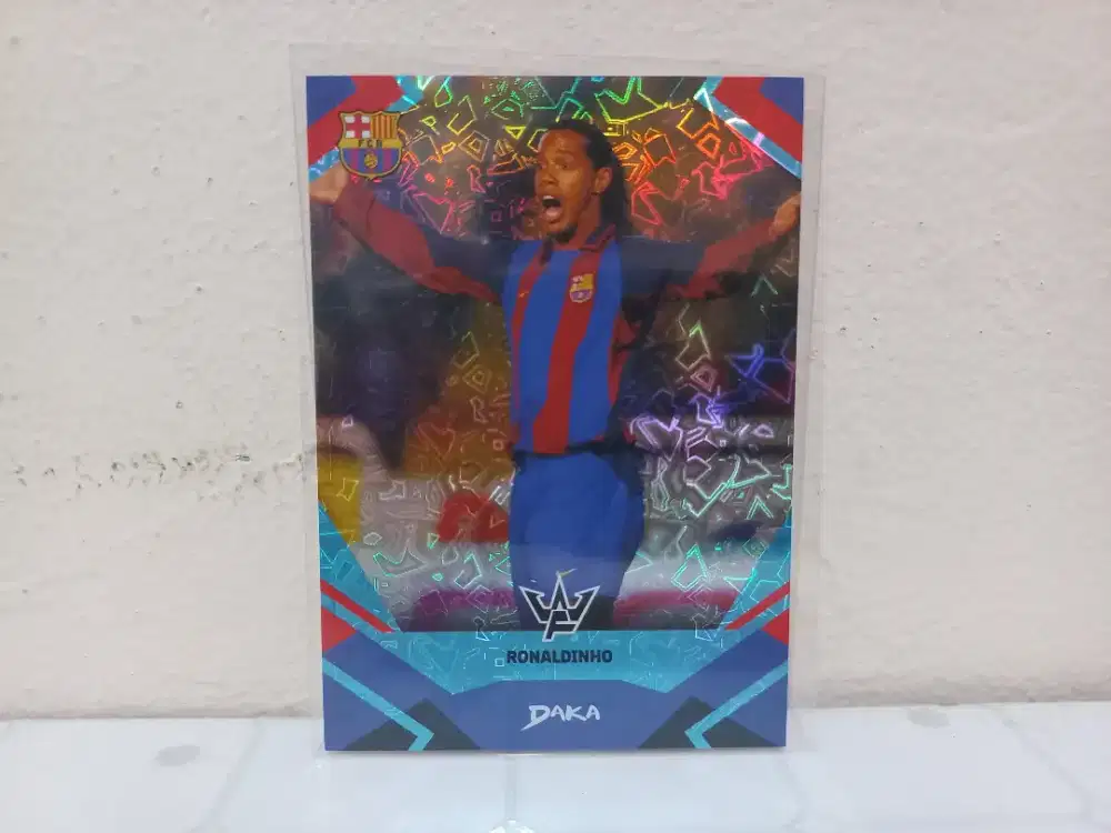 KARTU BOLA DAKA RONALDINHO GAUCHO FC BARCA HOLOGRAM