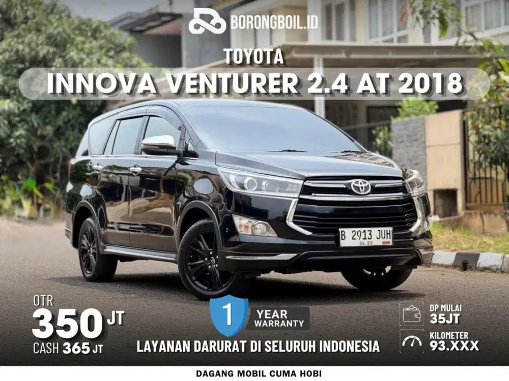 SIAP PAKAI! TOYOTA KIJANG INNOVA VENTURER 2.4 AT 2018 HITAM