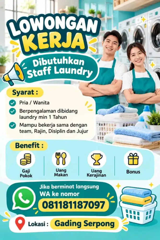 LOWONGAN STAFF LAUNDRY