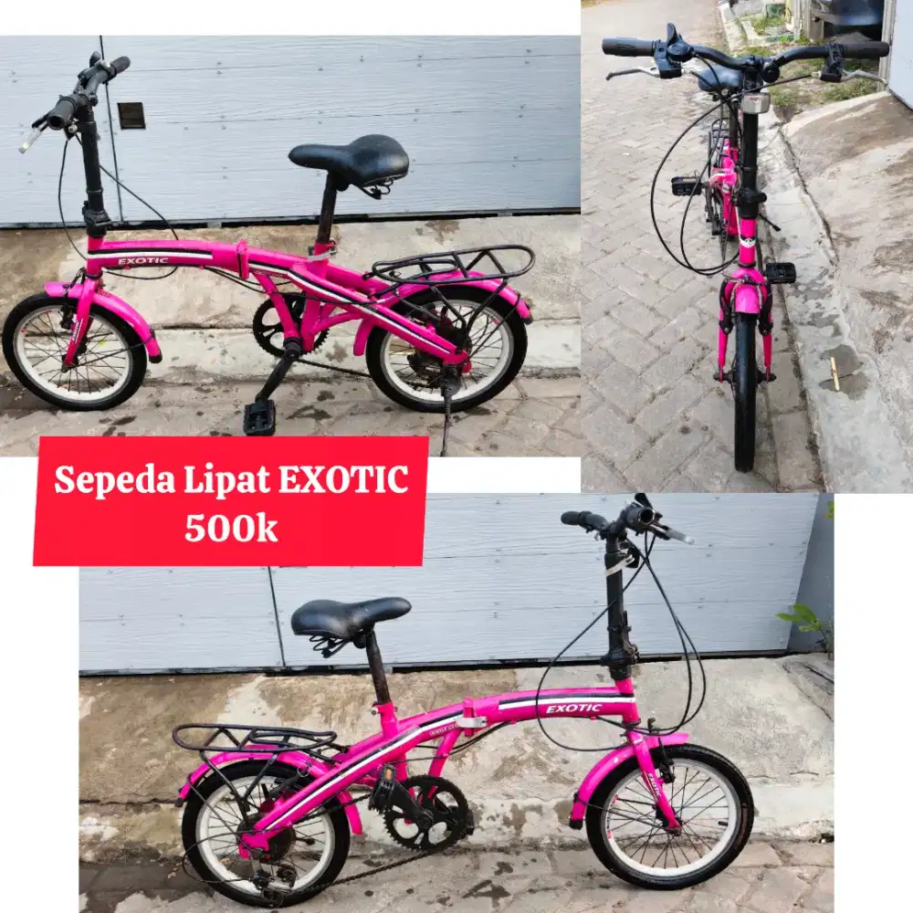 Sepeda Lipat Exotic PINK , Murmer