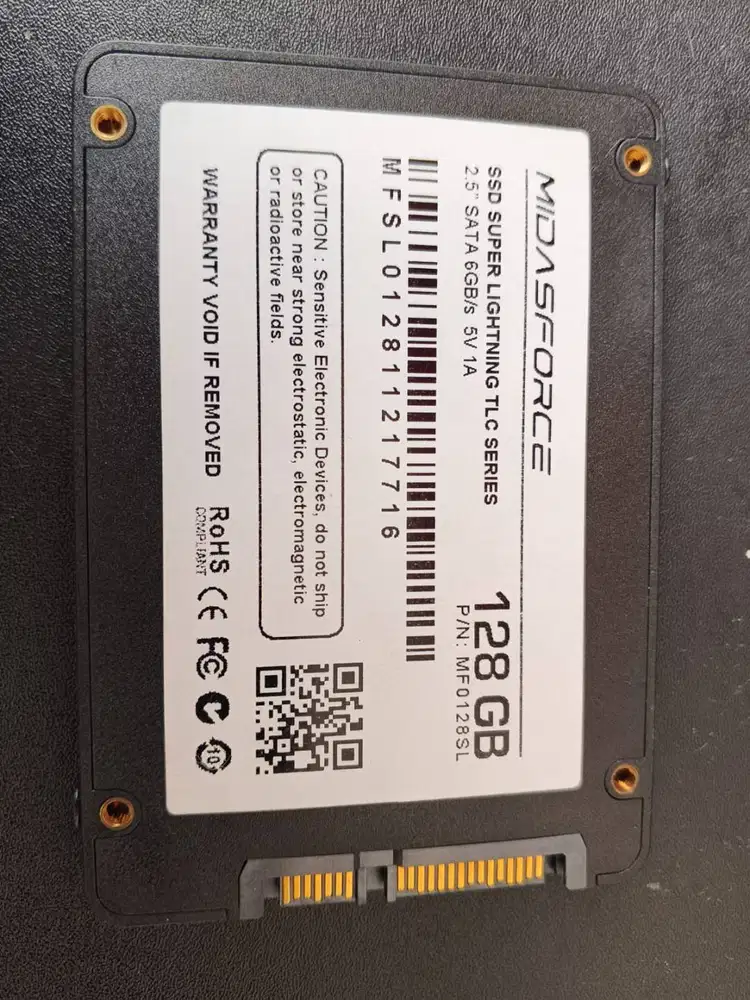 Jual SSD SATA 2.5 128Gb MidasForce Fungsi Dijamin 100% Normal