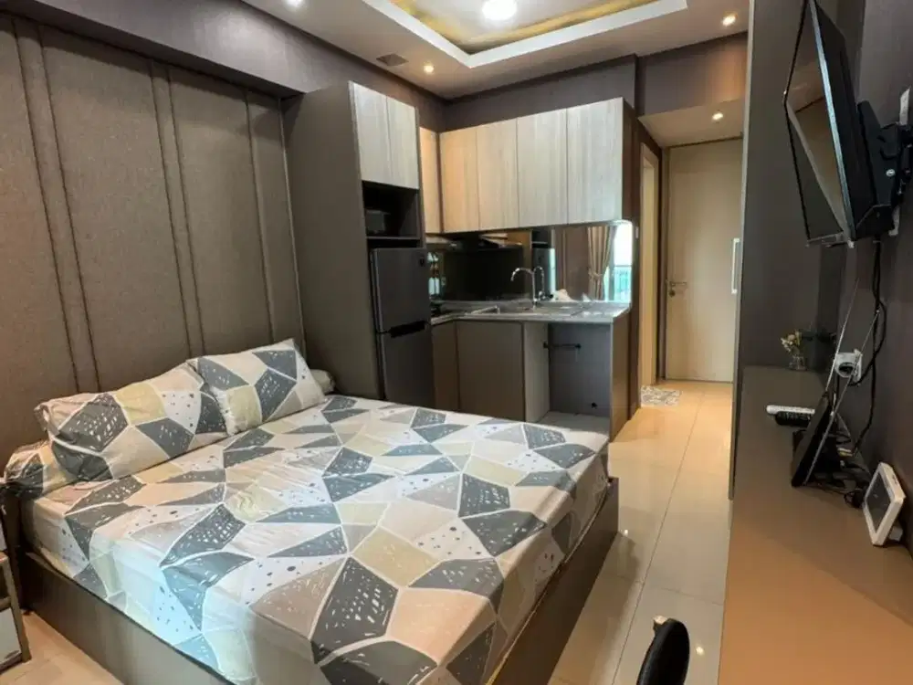 Disewakan Apartemen Benson Citraland Studio 25 m2 Lantai 8 Full Furnish View Pool