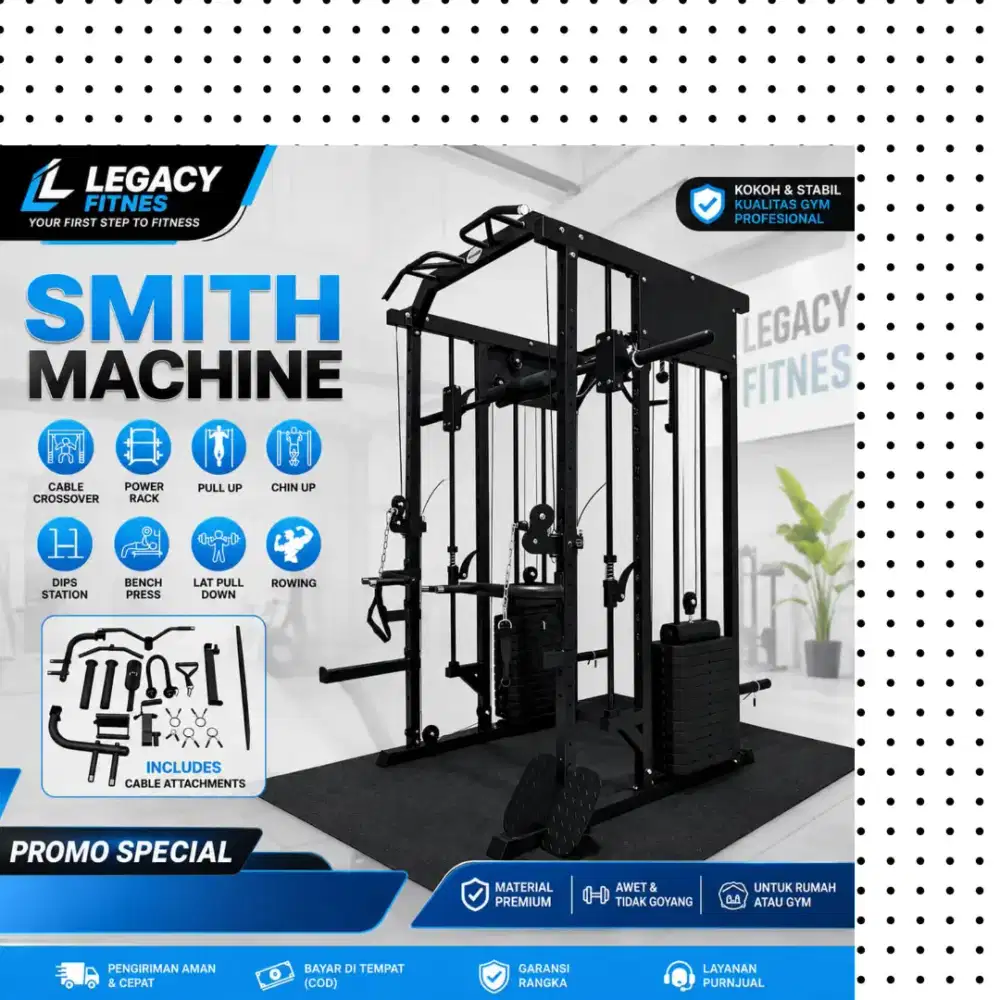 Multy Gym Smith Machine - Mesin Latihan Profesional alat fitnes CRS-62