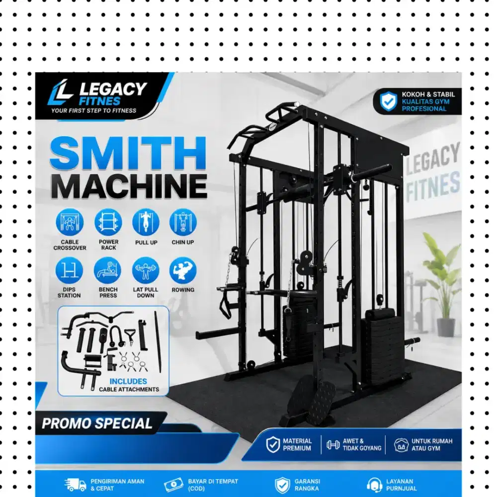 Multy Gym Smith Machine - Mesin Latihan Profesional alat fitnes CRS-62