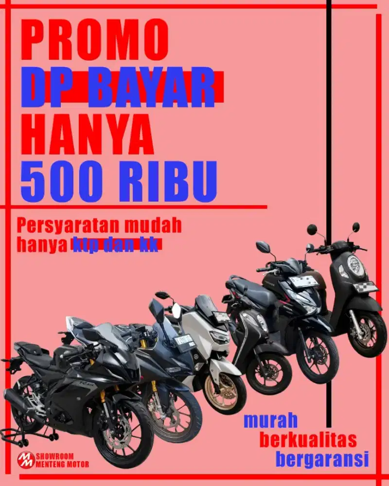 PROMO TERBATAS DP MULAI 500RIBU SYARAT KTP&KK