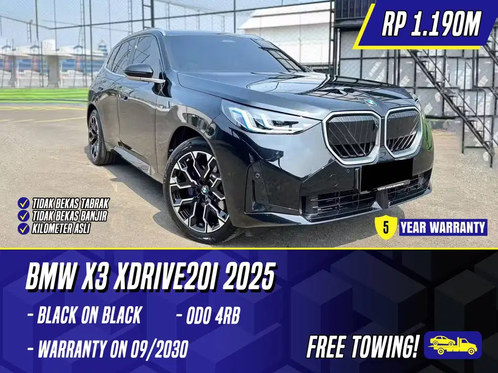 BMW X3 xDrive20 2025 Black Hitam New Model