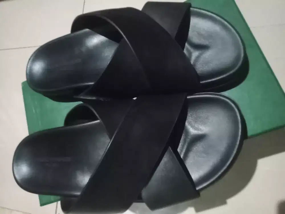 Mario minardi sandal vento black size 41 kulit asli