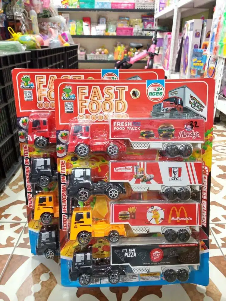 mainan anak truk kontainer fastfood