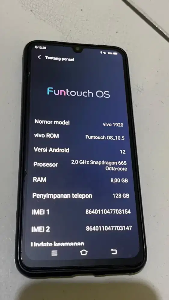 Vivo s1 pro Ram 8/128
