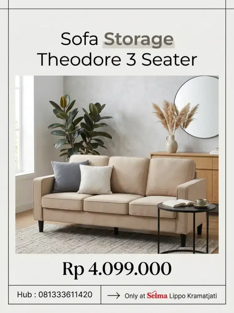 Sofa Penyimpanan Theodore 3S