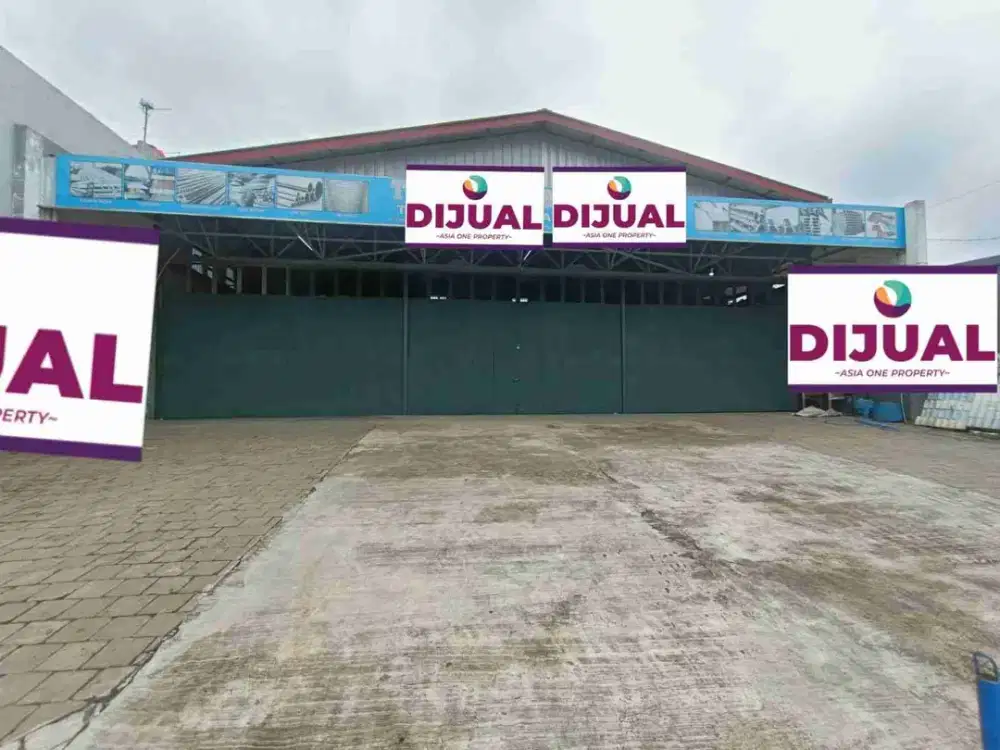 Dijual Gudang Ada Ruang Kantor Pinggir Jalan Utama ex. Toko Besi di Bojong Menteng Bekasi
