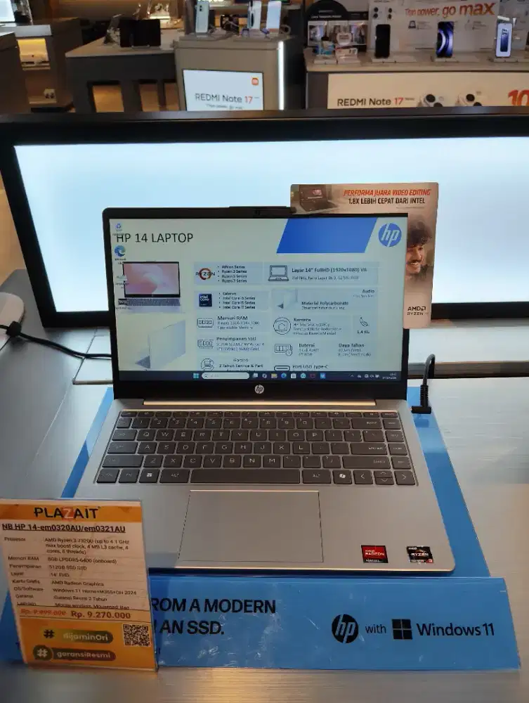 PROMO LAPTOP HP AMD RYZEN 3 RAM 8/256GB DENGAN CICILAN HOME CREDIT!