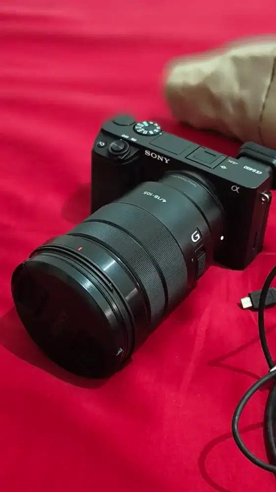 Camera Mirrorless Sony A6400 beserta lens 18-105mm ori Canon