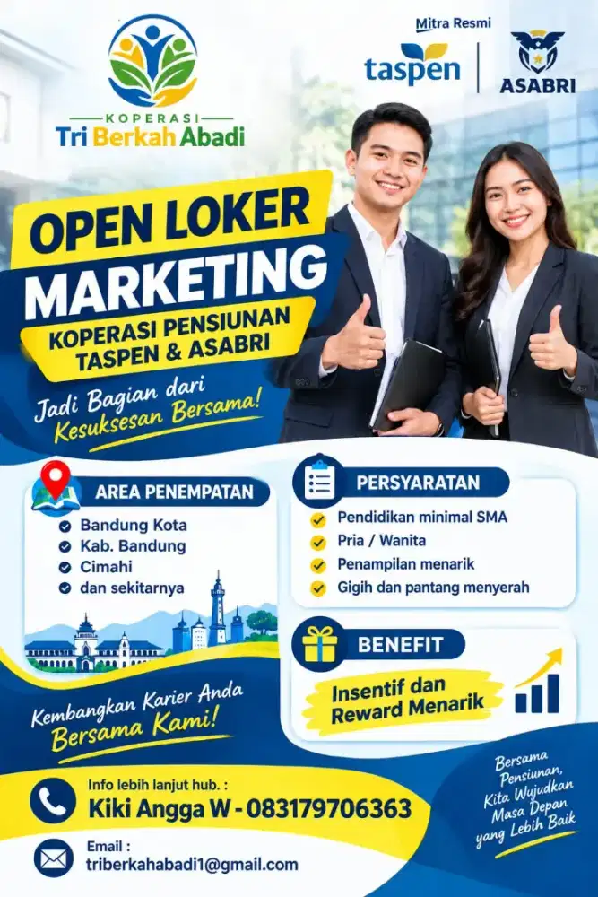 Di butuhkan marketing kredit pensiun