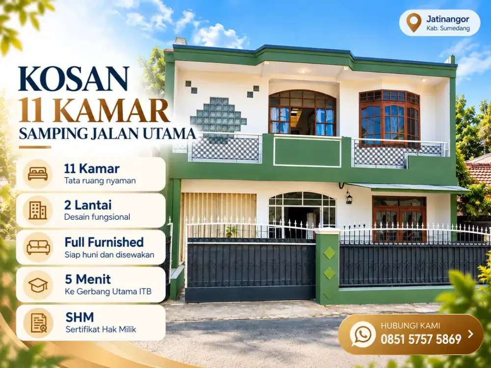 kosan Jatinangor 11 kamar siap menghasilkan