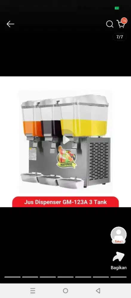 Jus dispenser GM 3tank