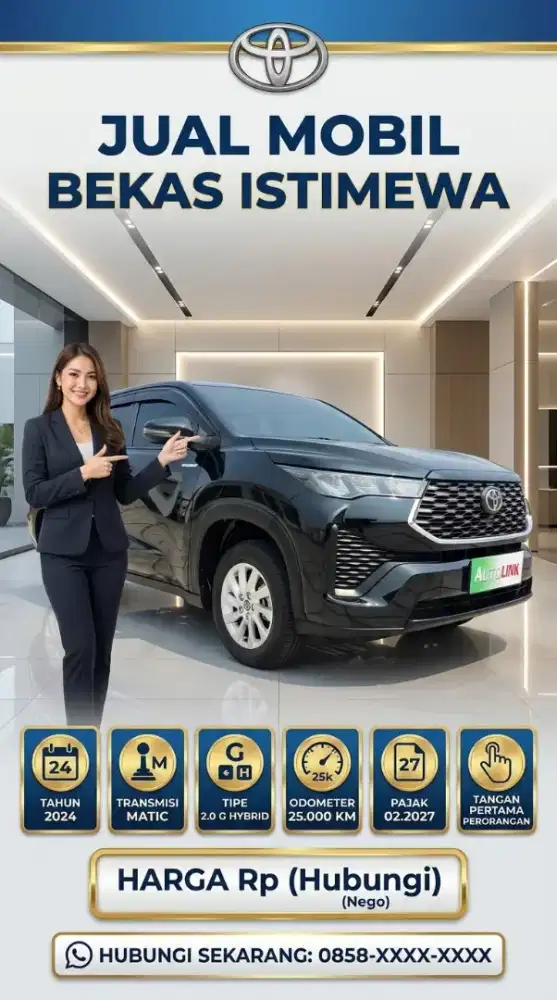 Innova Zenix G Hybrid 2024 Matic Hitam Tangan Pertama Perorangan 2025