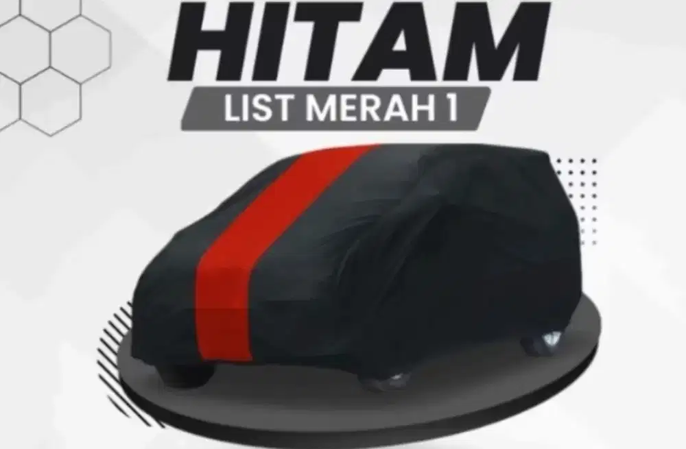Cover Mobil Hitam variasi Merah,untuk agya,ayla,datsun dan sejenisnya
