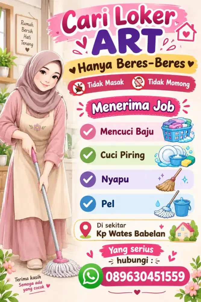 Cari Loker Asisten Rumah Tangga