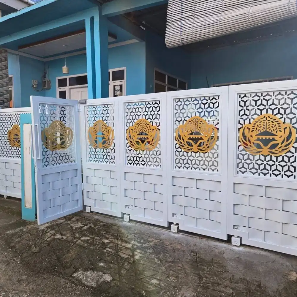 Pintu pagar lipat laser cutting