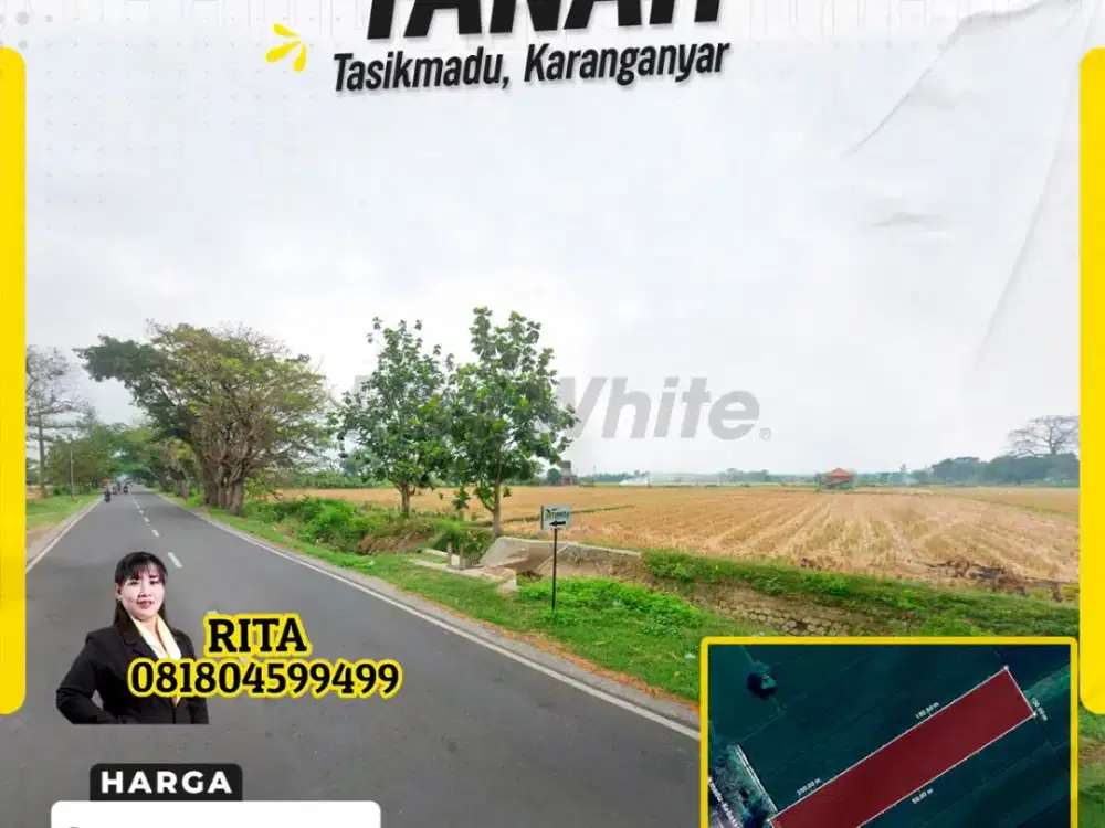 Dijual Tanah Tasikmadu Karanganyar Pinggir Jalan cocok utk gudang