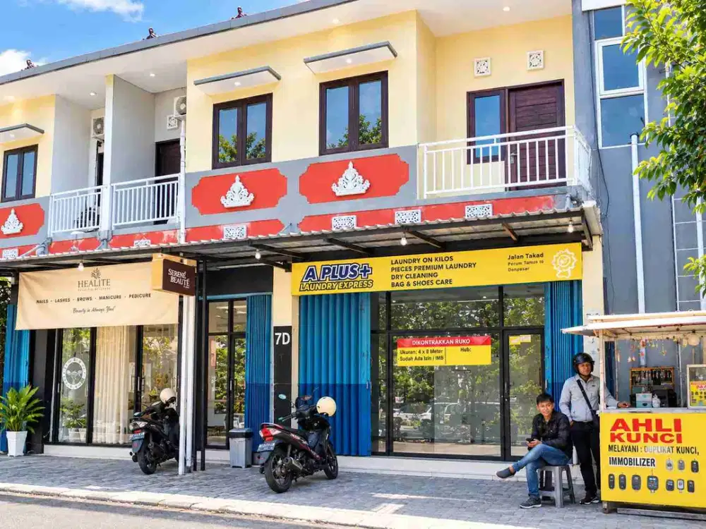 DISEWAKAN RUKO UNTUK USAHA & BISNIS, LT 80 M², LB 100 M², BONUS ALAT LAUNDRY, RP80 JUTA/TAHUN
