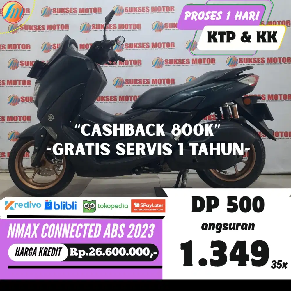 YAMAHA NMAX CONNECTED ABS 2023 KREDIT DP 500RB ANGSURAN SANGAT RENDAH