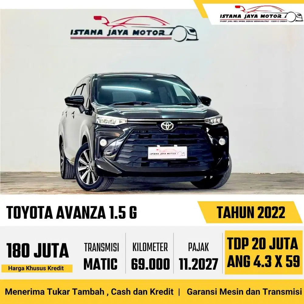 Toyota Avanza G 1.5 Automatic 2022 Hitam
