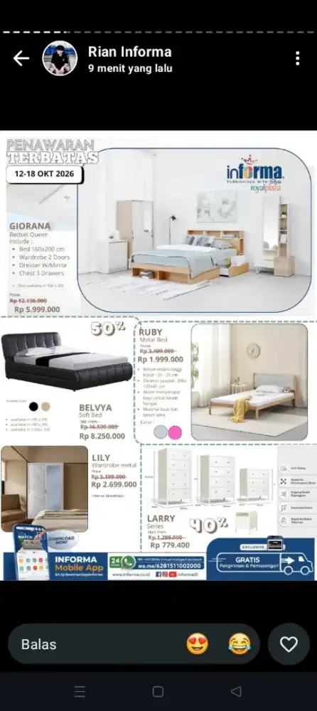 Furniture accesories tempat tidur