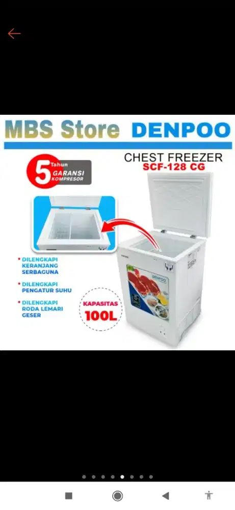 Denpo Chest Freezer 100 L