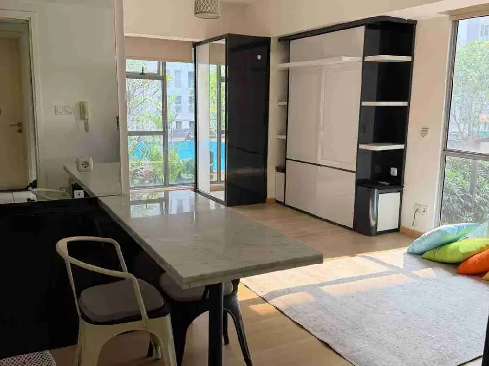 APARTEMEN 1BR MTOWN FRANKLIN FULL FURNISH VIEW KOLAM RENANG