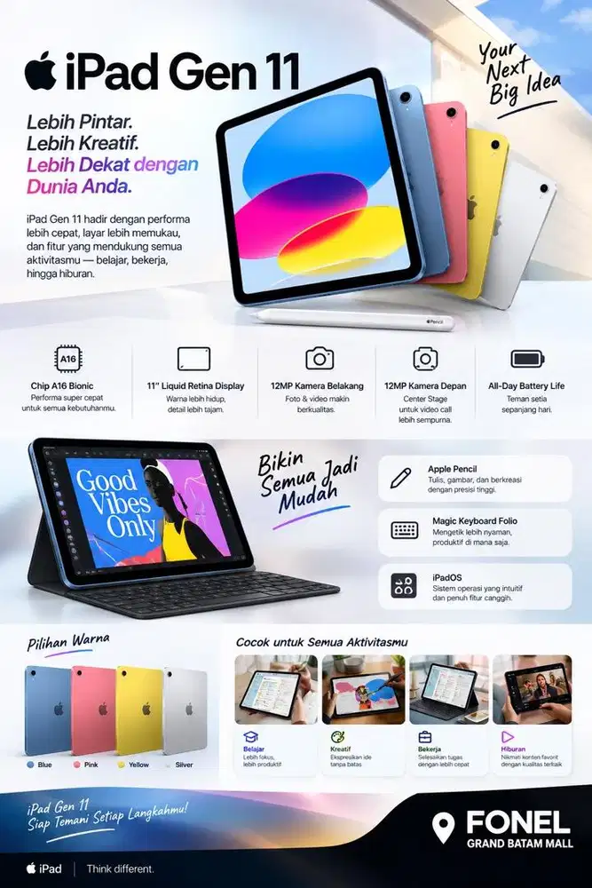 IPAD GEN 11 A16 6/128GB
