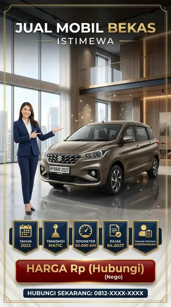 ERTIGA GX HYBRID 2022 MATIC ABU ABU 2023 BAGUS TERAWAT 2024 SIAP PAKAI