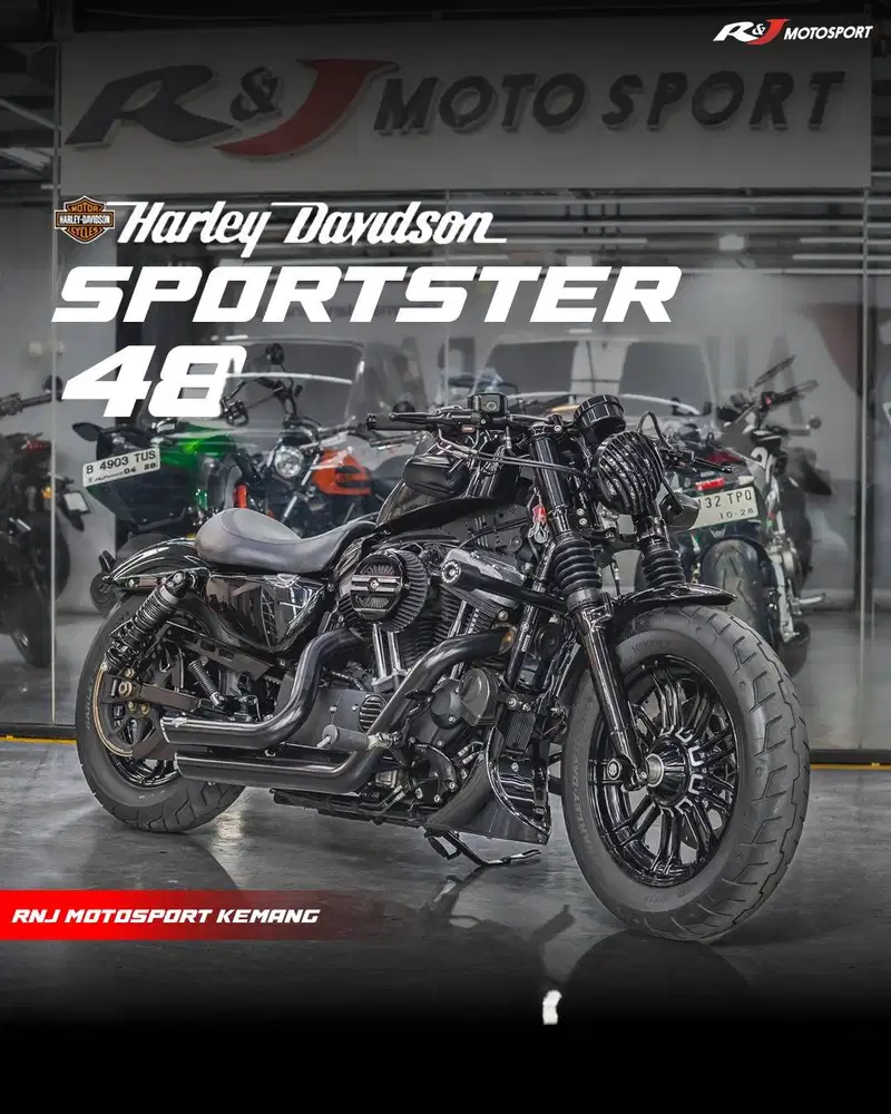 Harley Davidson Sportster 48 Nik 2019 odo 12.000 an km Knalpot V&H