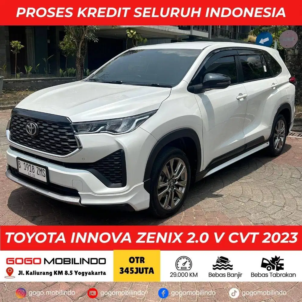 TOYOTA INNOVA ZENIX 2.0 V CVT 2023 PUTIH PEMAKAIAN 2024 KM RECORD 29RB