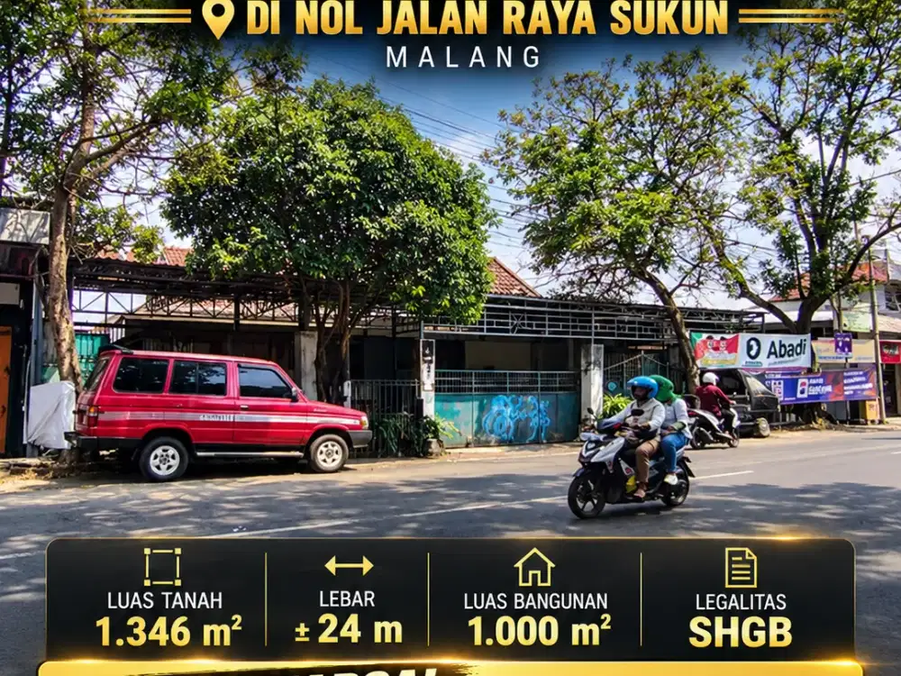 Gudang Strategis Poros jalan akses kontainer Murah di Sukun Malang