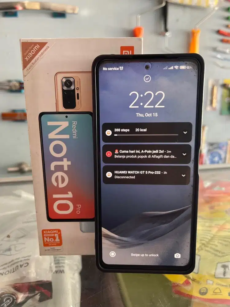 Redmi Note 10 Pro 8/128 Mulus siap Pakai - Layar AMOLED 120 Hz 108MP